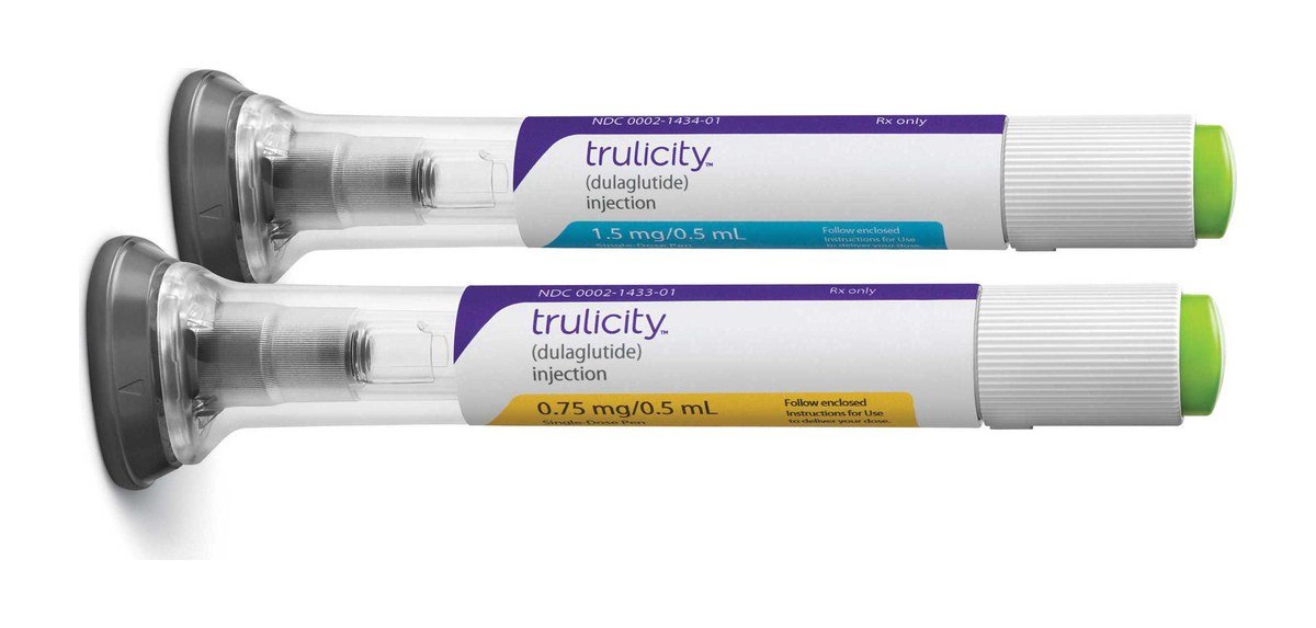 Two Trulicity single-dose auto-injector pens